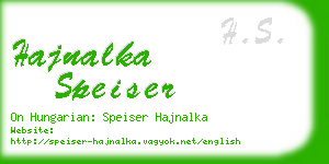 hajnalka speiser business card